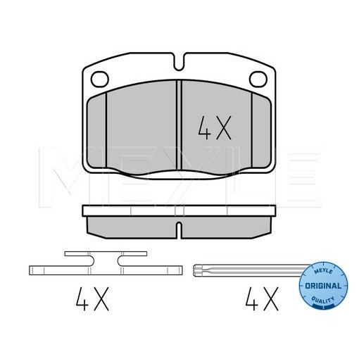 Слика на плочки MEYLE ORIGINAL Quality 025 209 3915 за Opel Kadett E Combo 1.3 N - 60 коњи бензин