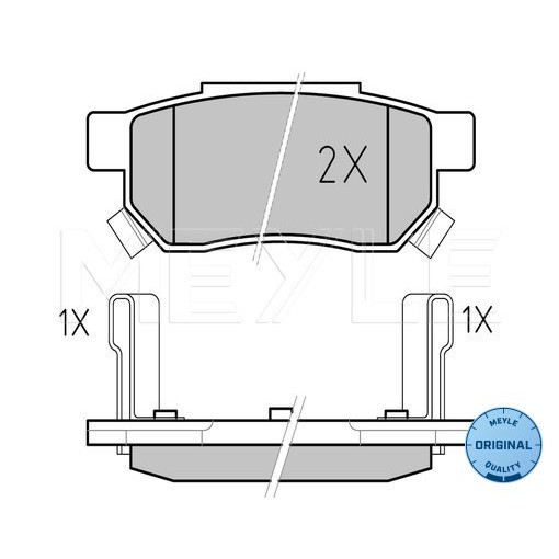 Слика на плочки MEYLE ORIGINAL Quality 025 213 1313/W за Honda Civic 6 Saloon (EJ,EK) 1.5 i (EK3) - 114 коњи бензин