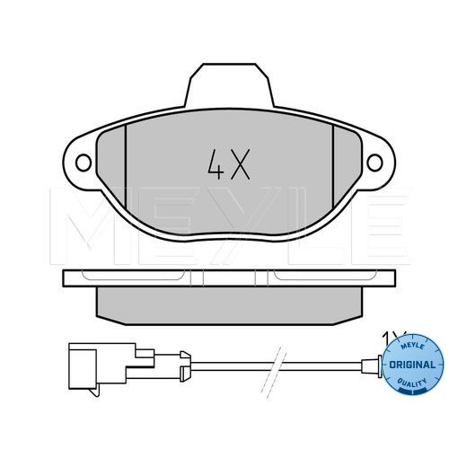 Слика на плочки MEYLE ORIGINAL Quality 025 214 3617/W за Fiat Panda VAN 169 1.1 - 54 коњи бензин