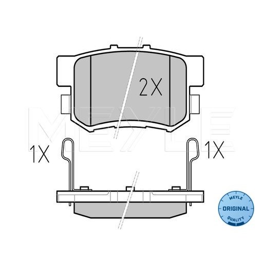 Слика на плочки MEYLE ORIGINAL Quality 025 217 1914/W за Honda Legend 1 (HS,KA) 2.5 i (HS) - 173 коњи бензин