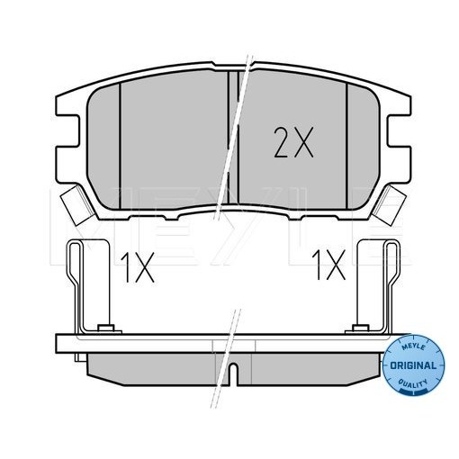 Слика на плочки MEYLE ORIGINAL Quality 025 218 4014/W за Mitsubishi Space Gear (PA,B,D V-W) 2.5 TD (PA5V/W, PB5V) - 99 коњи дизел