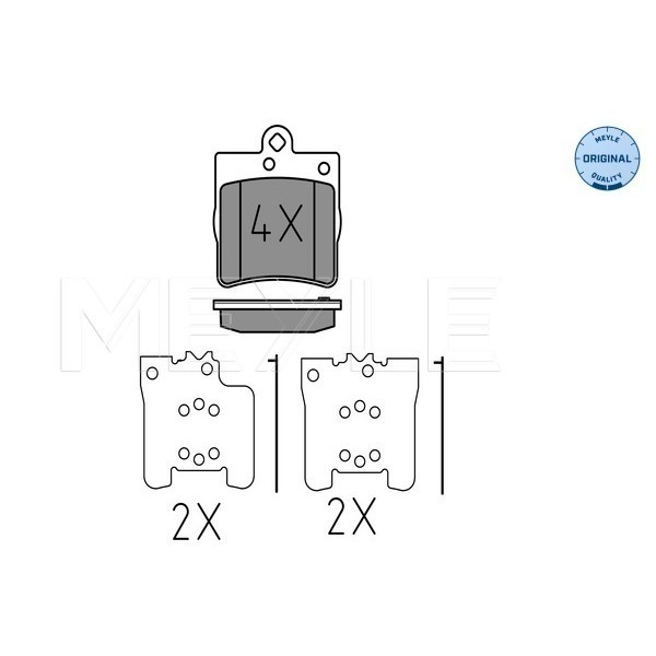 Слика на плочки MEYLE ORIGINAL Quality 025 219 1915 за Mercedes C-class Saloon (w202) C 200 Kompressor (202.025) - 192 коњи бензин