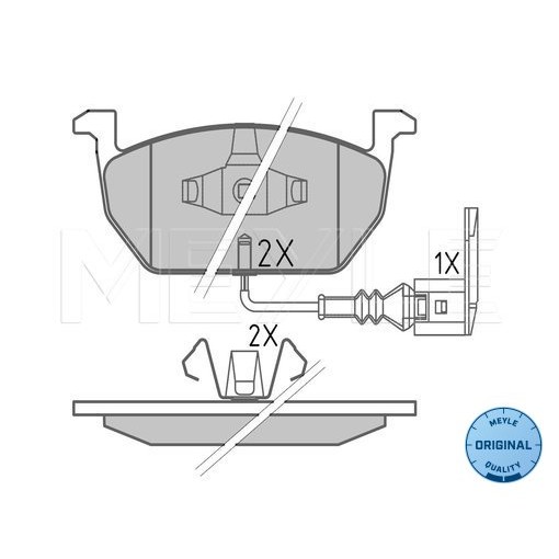 Слика на плочки MEYLE ORIGINAL Quality 025 220 3517 за VW Golf 7 (5G1) 2.0 TDI - 110 коњи дизел