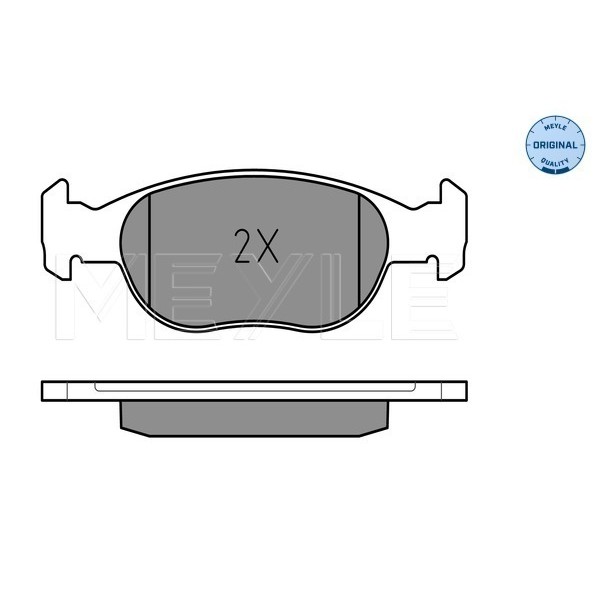 Слика на плочки MEYLE ORIGINAL Quality 025 231 8118 за Fiat Punto 176 1.7 TD - 69 коњи дизел