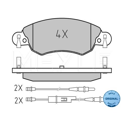 Слика на Плочки MEYLE ORIGINAL Quality 025 232 7617/W