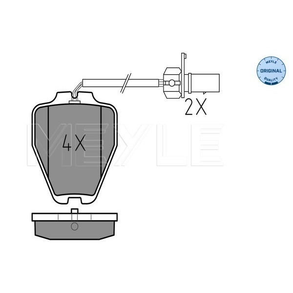 Слика на плочки MEYLE ORIGINAL Quality 025 232 8017/W за Audi A6 Avant (4B, C5) 2.4 - 165 коњи бензин