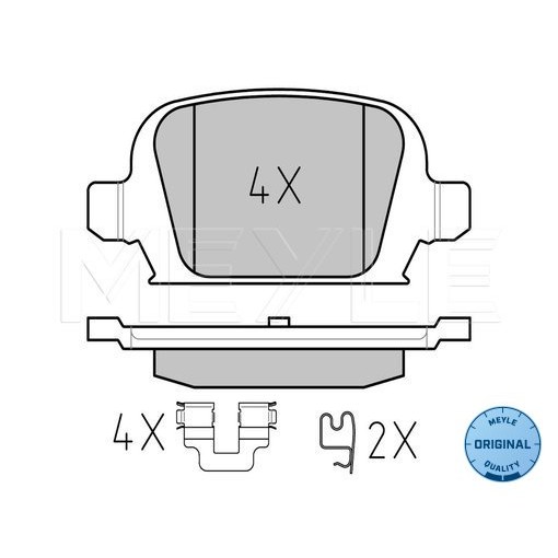 Слика на плочки MEYLE ORIGINAL Quality 025 232 8414 за Opel Tigra TwinTop 1.8 - 125 коњи бензин