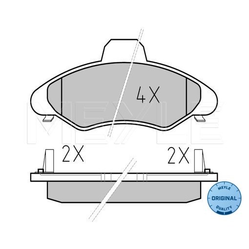 Слика на плочки MEYLE ORIGINAL Quality 025 233 0018/W за Ford Escort 7 Saloon (gal,afl) 1.8 TD - 90 коњи дизел