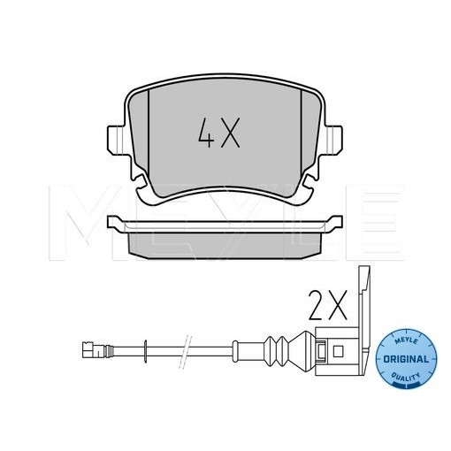 Слика на плочки MEYLE ORIGINAL Quality 025 233 2617/W за VW Multivan 5 2.0 TDI - 140 коњи дизел