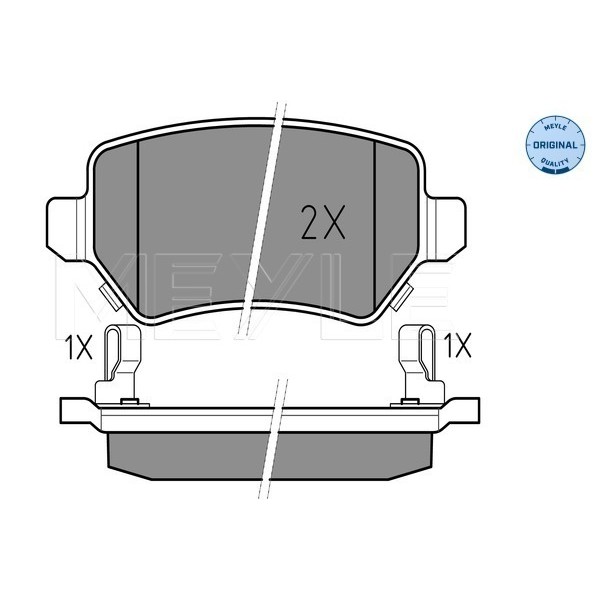 Слика на плочки MEYLE ORIGINAL Quality 025 234 1715/W за Opel Astra G Saloon 1.6 - 103 коњи бензин