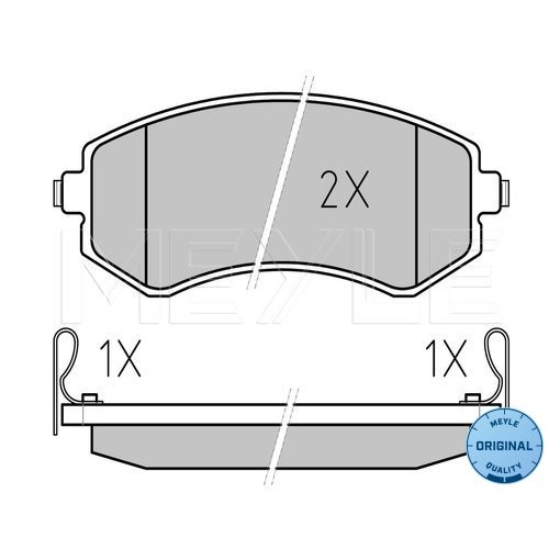 Слика на плочки MEYLE ORIGINAL Quality 025 235 0216/W за Nissan Almera Hatchback (N15) 2.0 D - 75 коњи дизел