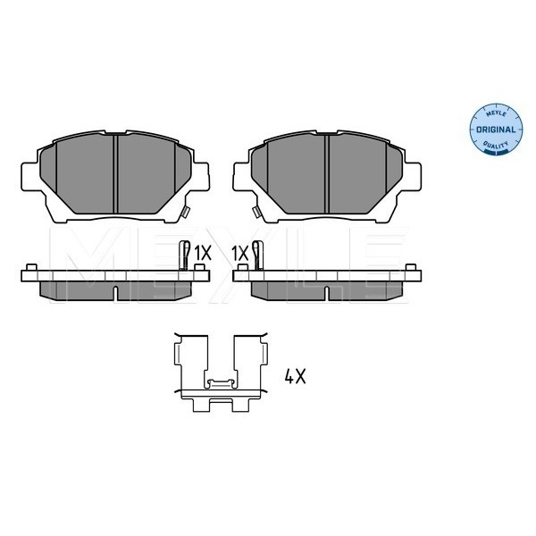 Слика на плочки MEYLE ORIGINAL Quality 025 235 1015/W за Toyota Yaris (P1) 1.3 - 87 коњи бензин