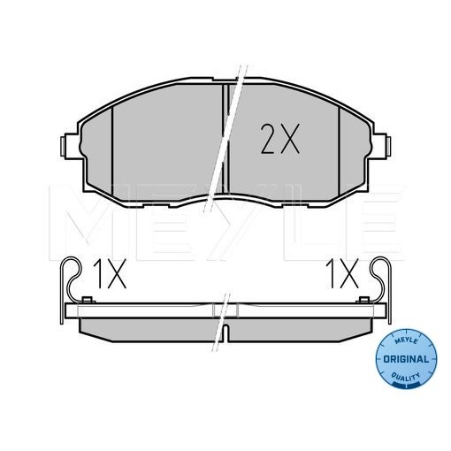 Слика на плочки MEYLE ORIGINAL Quality 025 235 3617/W за Hyundai H-1 BOX 2.6 CRDi - 107 коњи дизел