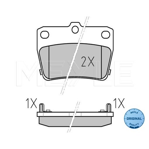 Слика на плочки MEYLE ORIGINAL Quality 025 236 5614/W за Toyota RAV4 (XA2) 2.0 VVTi 4WD - 150 коњи бензин