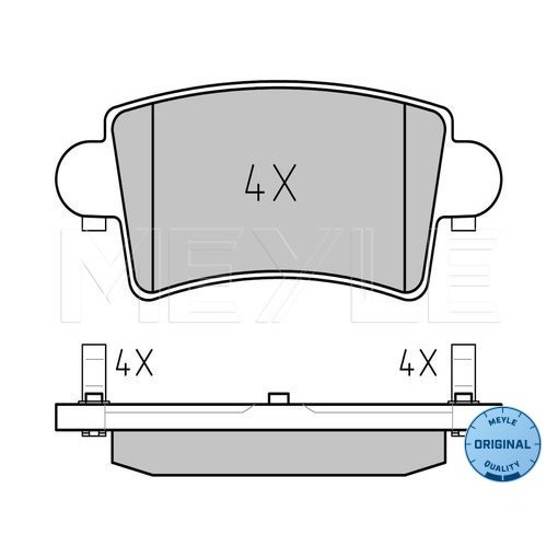 Слика на плочки MEYLE ORIGINAL Quality 025 236 6916 за Renault Master 2 Bus (JD,ND) 2.5 D - 80 коњи дизел