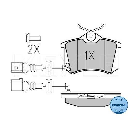 Слика на плочки MEYLE ORIGINAL Quality 025 238 2317/W за Skoda Fabia Combi (6Y5) 1.4 16V - 100 коњи бензин