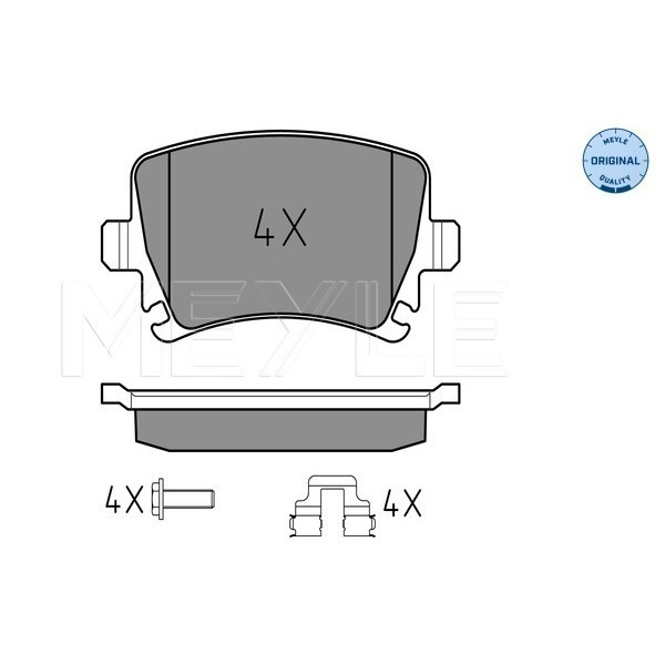 Слика на плочки MEYLE ORIGINAL Quality 025 239 1417 за VW Passat 7 Sedan (362) 1.4 TSI EcoFuel - 150 коњи Бензин/Метан (CNG)