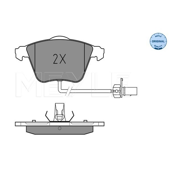 Слика на плочки MEYLE ORIGINAL Quality 025 239 5020/W за Audi A4 Sedan (8EC, B7) 2.0 TFSI quattro - 220 коњи бензин