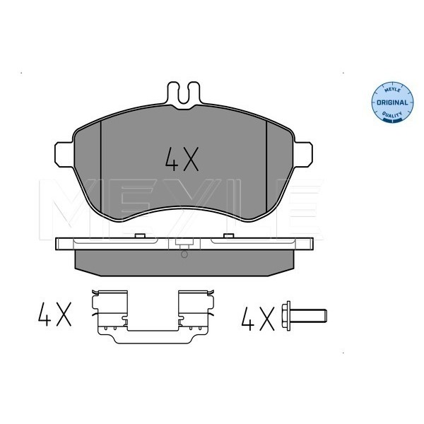 Слика на плочки MEYLE ORIGINAL Quality 025 243 0620/K1 за Mercedes C-class Estate (s204) C 200 CGI (204.248) - 184 коњи бензин