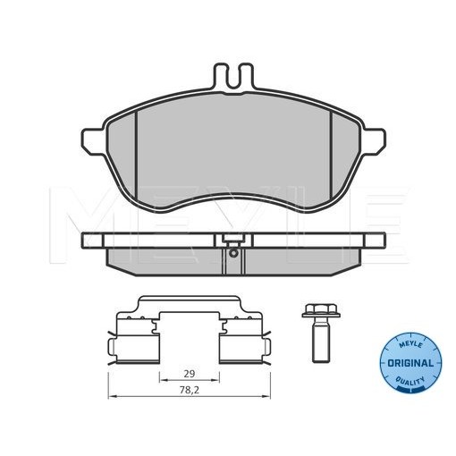 Слика на плочки MEYLE ORIGINAL Quality 025 243 0620/K2 за Mercedes C-class Estate (s204) C 200 CDI (204.207) - 136 коњи дизел