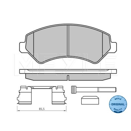 Слика на плочки MEYLE ORIGINAL Quality 025 244 6619/W2 за Fiat Ducato Platform 250 160 Multijet 3,0 D - 158 коњи дизел