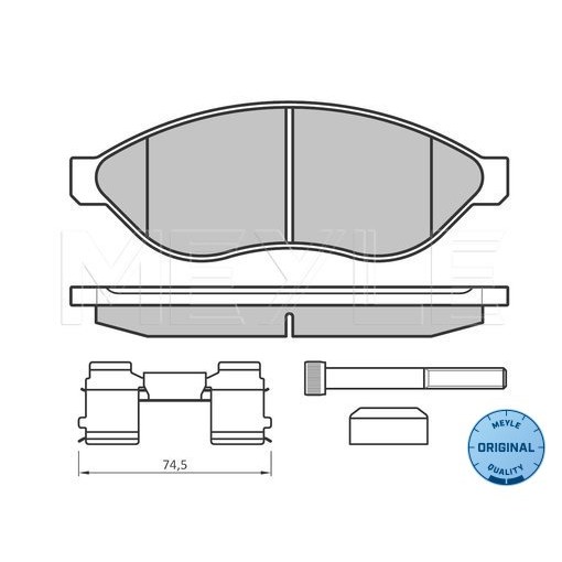 Слика на плочки MEYLE ORIGINAL Quality 025 244 6819/W1 за Fiat Ducato Platform 250 160 Multijet 3,0 D - 158 коњи дизел