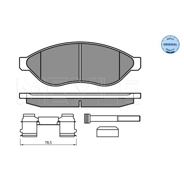 Слика на плочки MEYLE ORIGINAL Quality 025 244 6819/W2 за Citroen Jumper BOX 3.0 HDi 145 - 146 коњи дизел