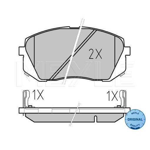 Слика на плочки MEYLE ORIGINAL Quality 025 245 0116/W за Hyundai ix35 (LM) 2.0 CRDi 4WD - 136 коњи дизел