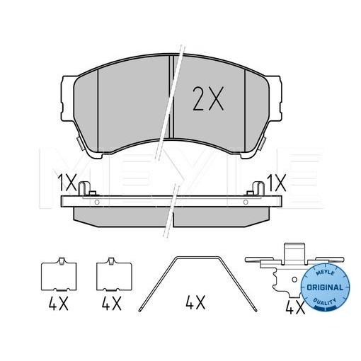 Слика на плочки MEYLE ORIGINAL Quality 025 245 8217/W за Mazda 6 Saloon (GH) 2.0 MZR-CD - 140 коњи дизел