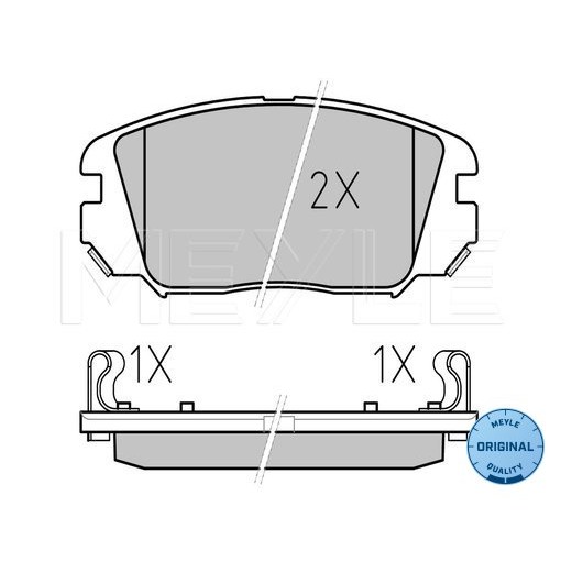 Слика на плочки MEYLE ORIGINAL Quality 025 246 1817/W за Hyundai Grandeur (HG) 2.7 - 192 коњи бензин