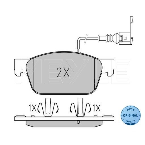 Слика на плочки MEYLE ORIGINAL Quality 025 246 2318/W за VW Transporter 6 Bus (SGB, SGG, SGJ) 2.0 TDI - 180 коњи дизел