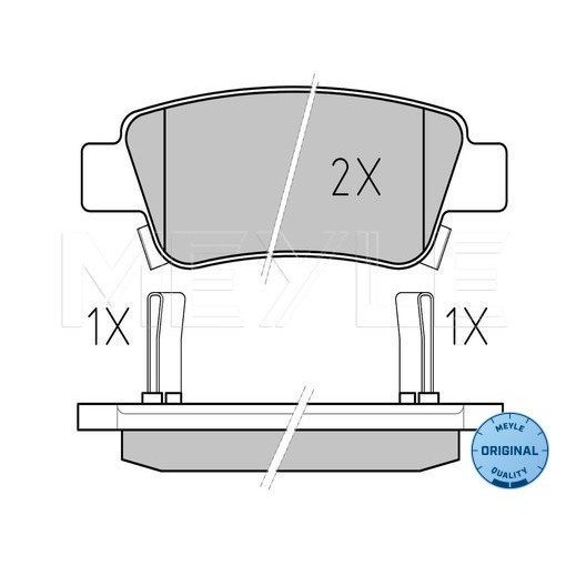 Слика на плочки MEYLE ORIGINAL Quality 025 246 3516/W за Honda CR-V 4 1.6 i-DTEC 4WD - 160 коњи дизел