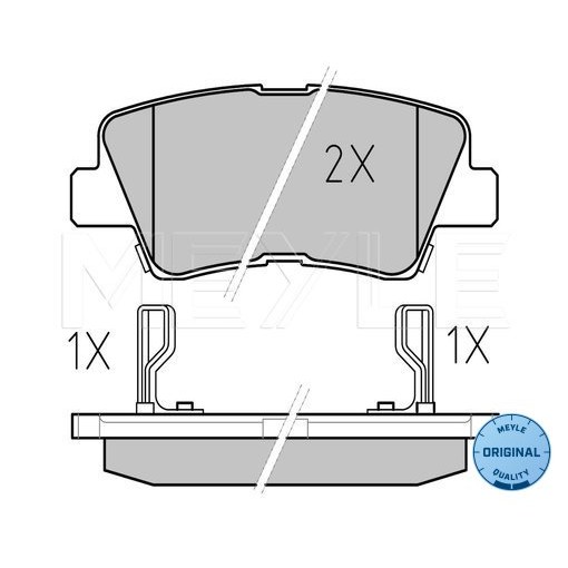 Слика на плочки MEYLE ORIGINAL Quality 025 249 3415/W за Kia Opirus (GH) 3.8 V6 - 267 коњи бензин