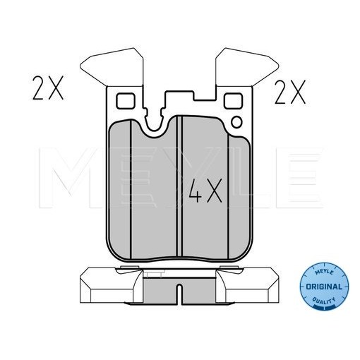 Слика на плочки MEYLE ORIGINAL Quality 025 250 2916 за BMW 3 Sedan F30 F35 F80 ActiveHybrid - 340 коњи бензин/ електро