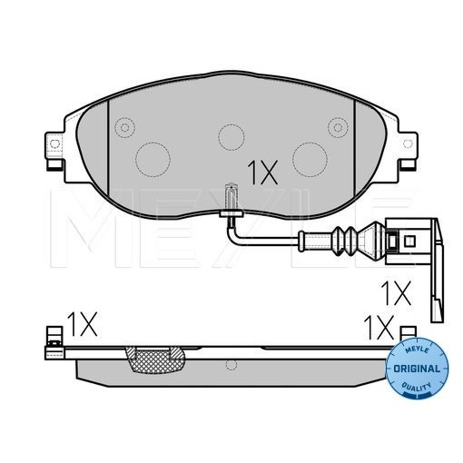 Слика на плочки MEYLE ORIGINAL Quality 025 251 1720/W за Audi A3 (8V1) 2.0 TDI - 184 коњи дизел