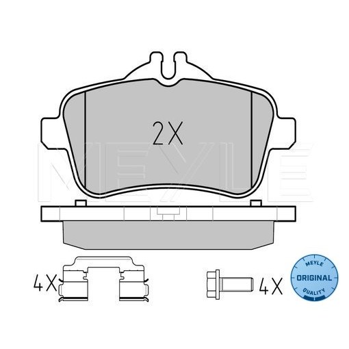 Слика на плочки MEYLE ORIGINAL Quality 025 252 1518 за Mercedes ML-class (w166) ML 350 4-matic (166.057) - 306 коњи бензин