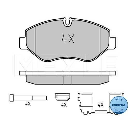 Слика на плочки MEYLE ORIGINAL Quality 025 292 2920 за камион Iveco Daily 2006 Platform 35C11, 35S11, 35S11 D, 35S11 /P - 106 коњи дизел