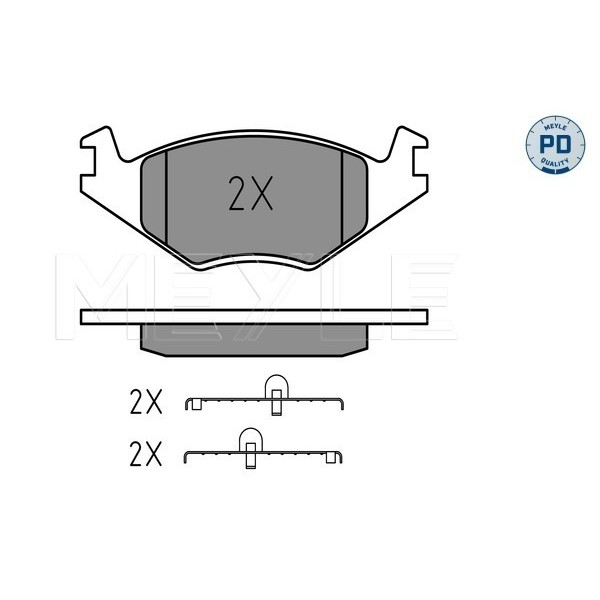 Слика на плочки MEYLE PD Quality 025 208 8717/PD за Seat Ibiza 2 (6K) 1.0 - 45 коњи бензин