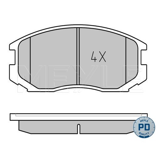 Слика на плочки MEYLE PD Quality 025 216 5015/PD за Mitsubishi Lancer 4 Hatchback (C6,C7 A) 1.6 16V (C76A, C66A) - 113 коњи бензин