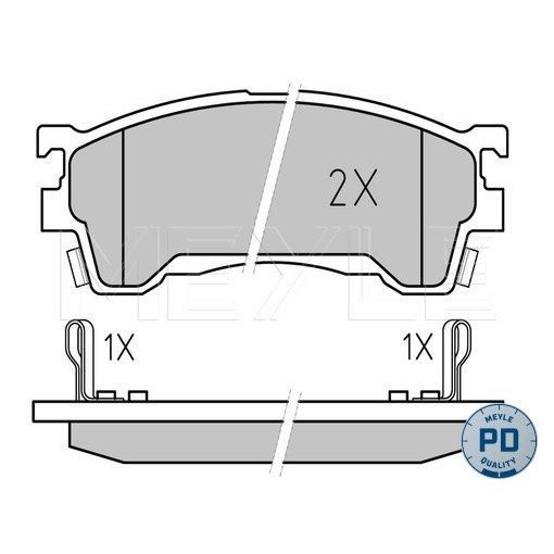 Слика на плочки MEYLE PD Quality 025 217 5416/PD за Mazda 626 Hatchback (GF) 1.8 - 100 коњи бензин