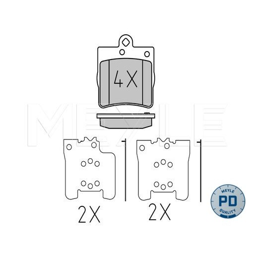 Слика на плочки MEYLE PD Quality 025 219 1915/PD за Mercedes C-class Saloon (w202) C 200 Kompressor (202.025) - 192 коњи бензин