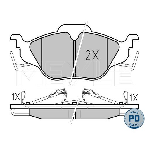 Слика на плочки MEYLE PD Quality 025 230 6317/PD за Opel Astra G Saloon 1.7 DTI 16V - 75 коњи дизел