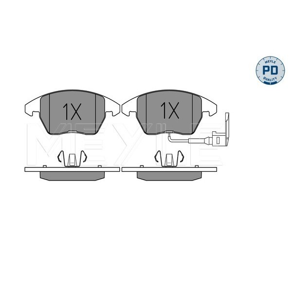 Слика на плочки MEYLE PD Quality 025 235 8720/PD за VW Passat 7 Sedan (362) 1.4 TSI EcoFuel - 150 коњи Бензин/Метан (CNG)