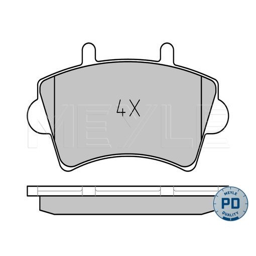 Слика на плочки MEYLE PD Quality 025 236 1318/PD за Opel Movano Box (F9) 2.5 CDTI - 101 коњи дизел