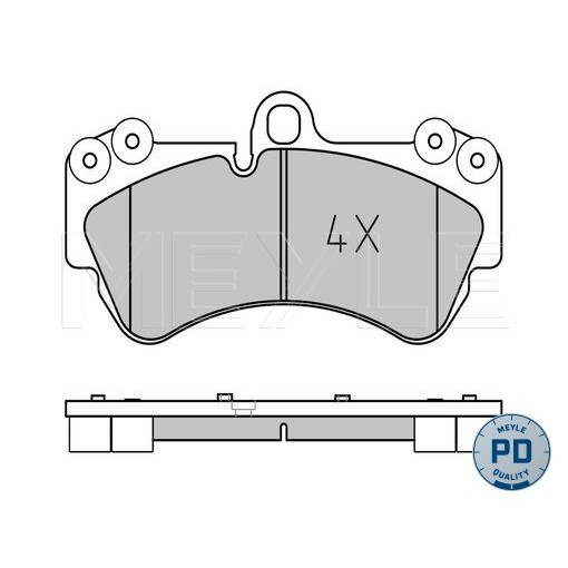 Слика на плочки MEYLE PD Quality 025 236 9217/PD за Porsche Cayenne (955, 9PA) Turbo S 4.8 - 550 коњи бензин