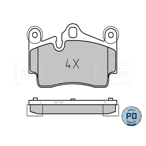 Слика на плочки MEYLE PD Quality 025 236 9417/PD за Porsche Cayenne (955, 9PA) GTS 4.8 - 405 коњи бензин