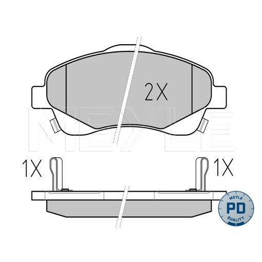 Слика на плочки MEYLE PD Quality 025 237 6819/PD за Toyota Avensis Hatchback (T25) 2.0 D-4D - 126 коњи дизел