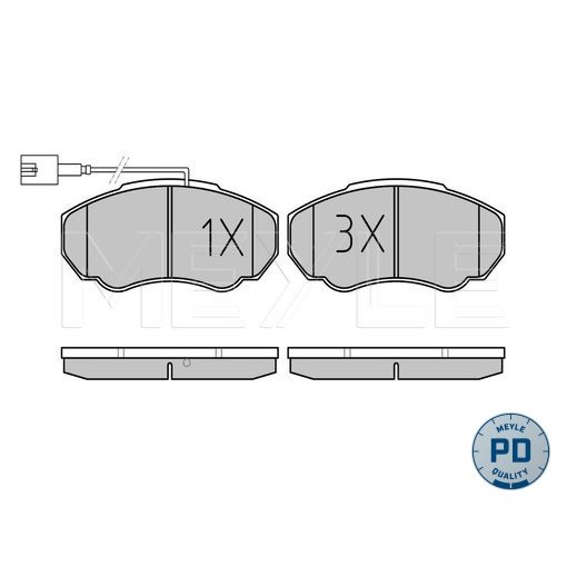 Слика на плочки MEYLE PD Quality 025 239 1719/PD за Peugeot Boxer Box (244) 2.0 HDi - 84 коњи дизел