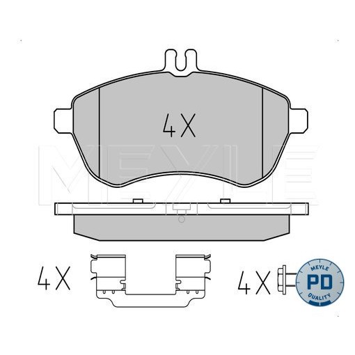 Слика на плочки MEYLE PD Quality 025 243 0620-1/PD за Mercedes C-class Estate (s204) C 200 CGI (204.248) - 184 коњи бензин