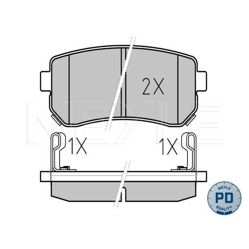 Слика на плочки MEYLE PD Quality 025 243 2015/PD за Hyundai Accent 3 (MC) 1.6 GLS - 112 коњи бензин